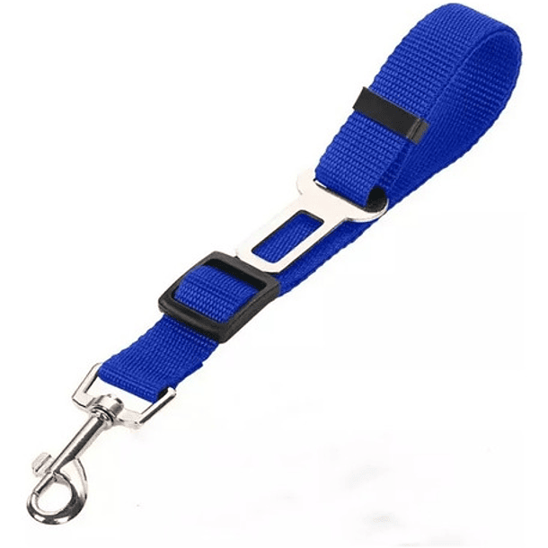 Cinturon Seguridad Mascota Perro Auto Ajustable Correa Arnes Azul 3