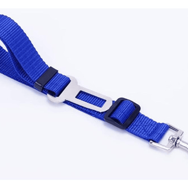 Cinturon Seguridad Mascota Perro Auto Ajustable Correa Arnes Azul 8