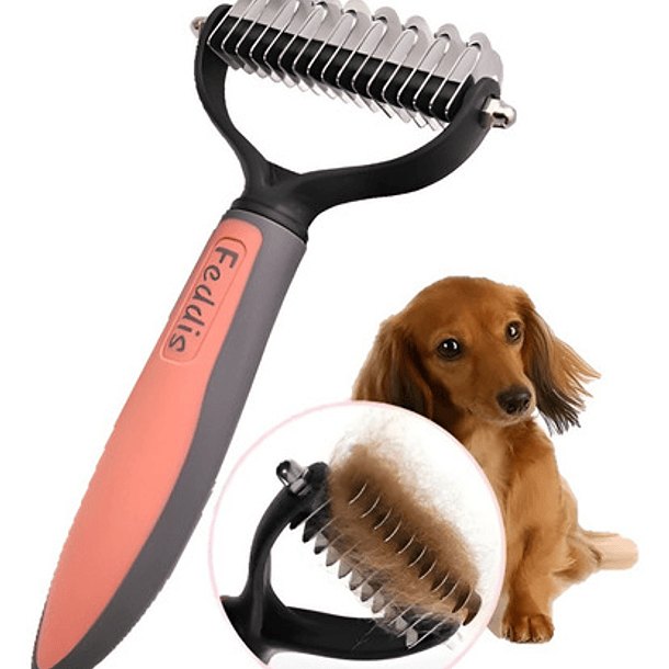 Cepillo Removedor De Pelo Mascota Quita Pelos Perro Peine Color Rosado 1