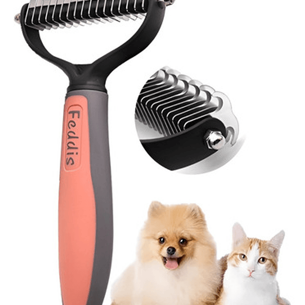 Cepillo Removedor De Pelo Mascota Quita Pelos Perro Peine Color Rosado 7