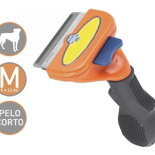 Cepillo Peine Perro Pelo Corto M Deslanador Premium Funamei Color 9