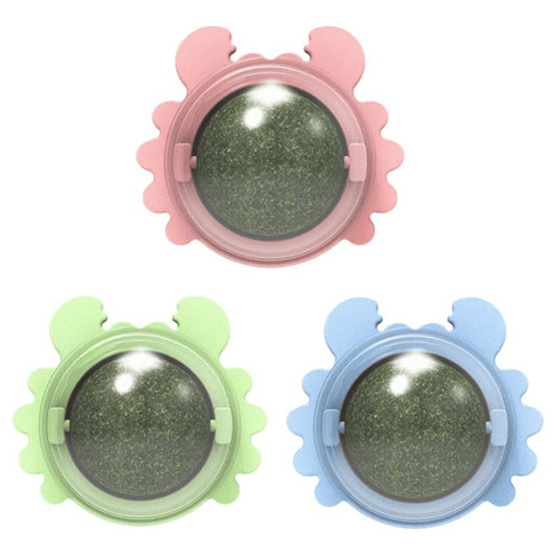 Crab Cat Catnip Bola Giratoria Hierba Gatera Juguete Gato X3 1