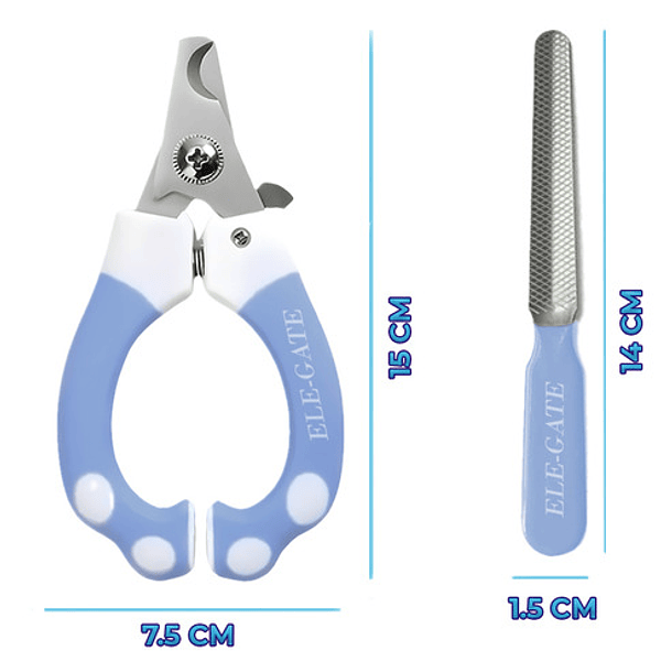 Corta Uñas Mascotas Lima Tipo Alicate Seguro Protección Color Azul/rosa Tamaño De La Mascota Recomendado Mediano 3