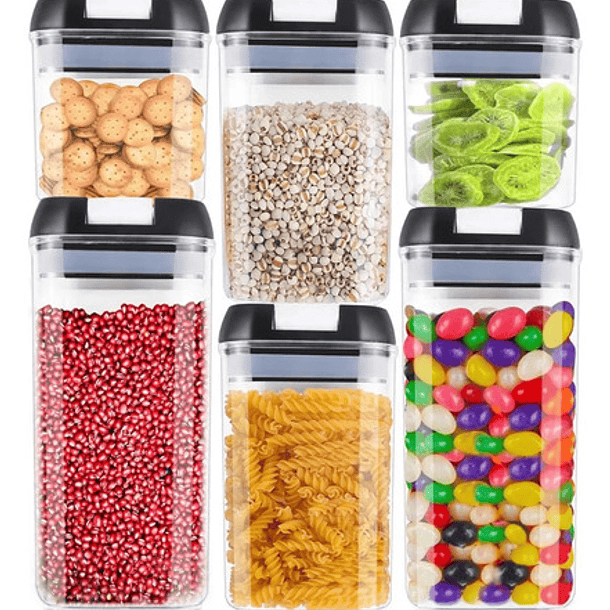 Set 7 Contenedores Hermeticos Alimentos Cocina Despensa 1