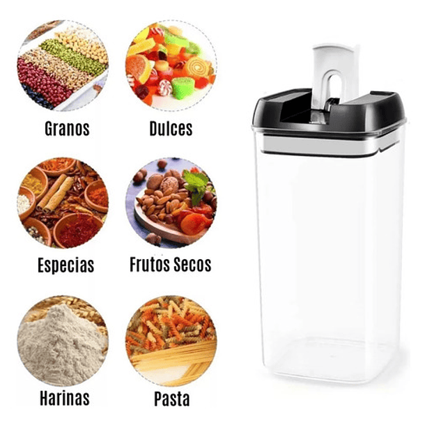 Set 7 Contenedores Hermeticos Alimentos Cocina Despensa 4
