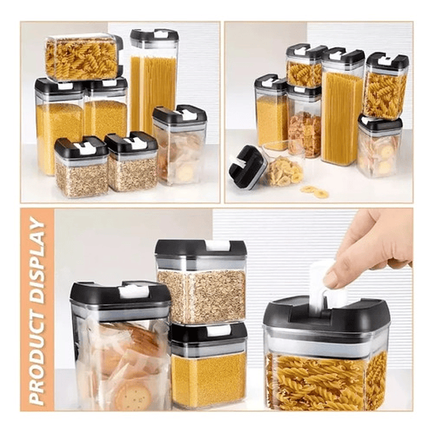 Set 7 Contenedores Hermeticos Alimentos Cocina Despensa 6
