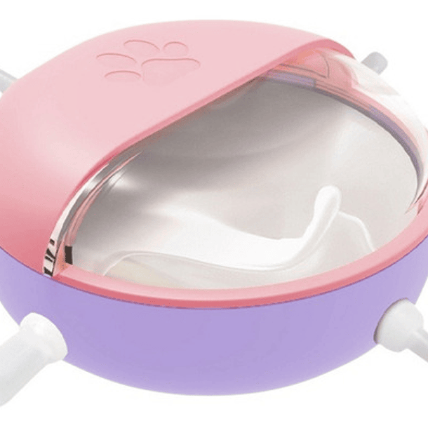 Plato Mamadera Pará Cachorros Perros Gatos Mascotas Color Rosa 1