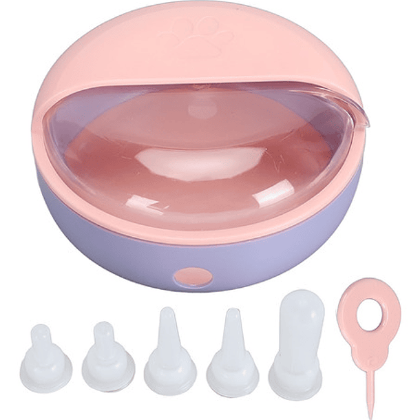 Plato Mamadera Pará Cachorros Perros Gatos Mascotas Color Rosa 3