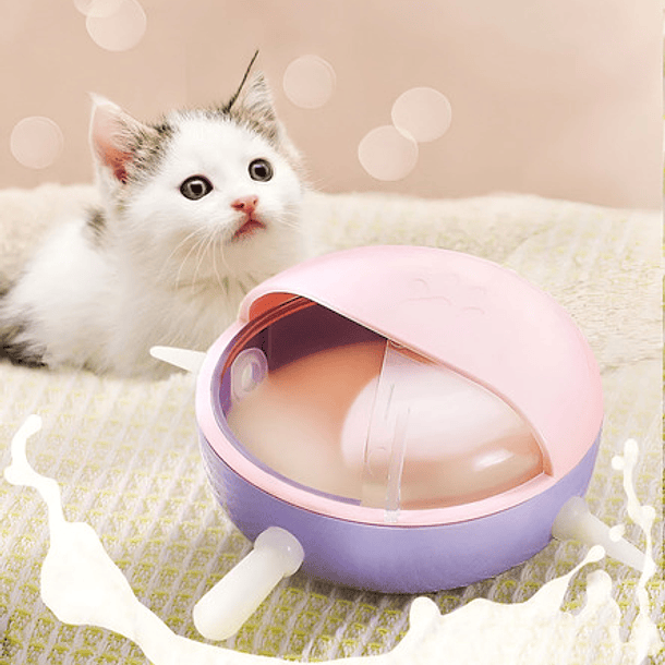 Plato Mamadera Pará Cachorros Perros Gatos Mascotas Color Rosa 6