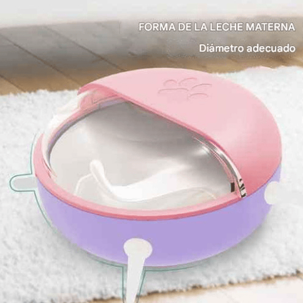 Plato Mamadera Pará Cachorros Perros Gatos Mascotas Color Rosa 11