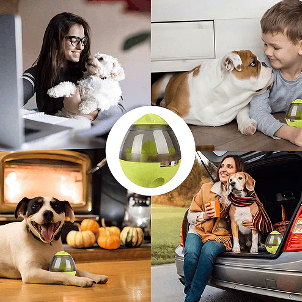 Juguete Interactivo Para Perros Para Derramar Comida Juego Color Verde 4