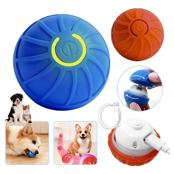 Pelota Interactiva Perro Gato Juguete Recargable Inteligente Color 1