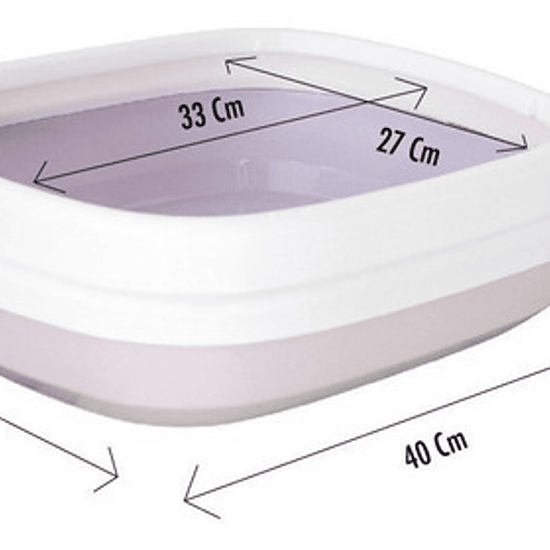 Arenero Para Gatos Con Pala Recogedora Pequeña 40x33x12 Cm Violeta 2