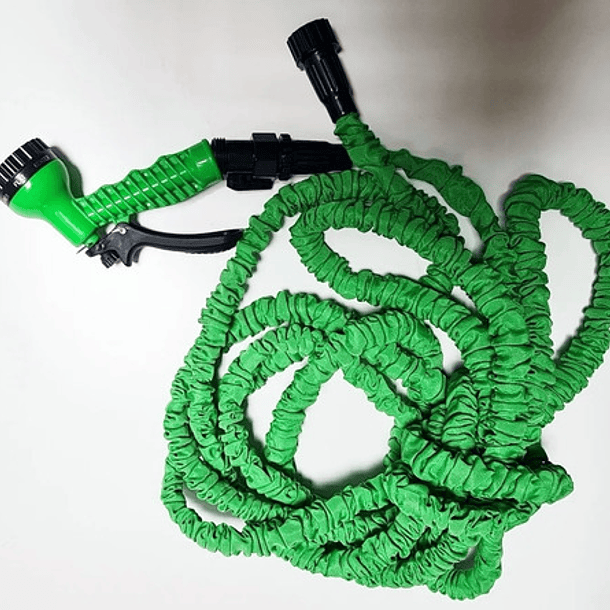 Manguera Expandible Retráctil 15 M Con Aspersor Para Jardin Color Verde 5