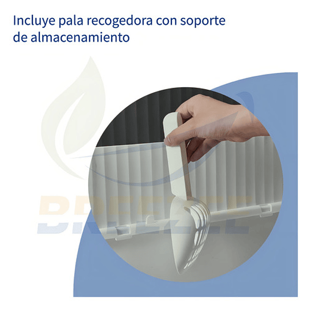 Arenero Gato Caja Cerrada Pala Recogedora Diseño Plegable Co Color Negro 7