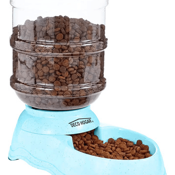 Comedero Automático Perro Gato Dispensador De Croqueta 3.8 L Color Azul 3