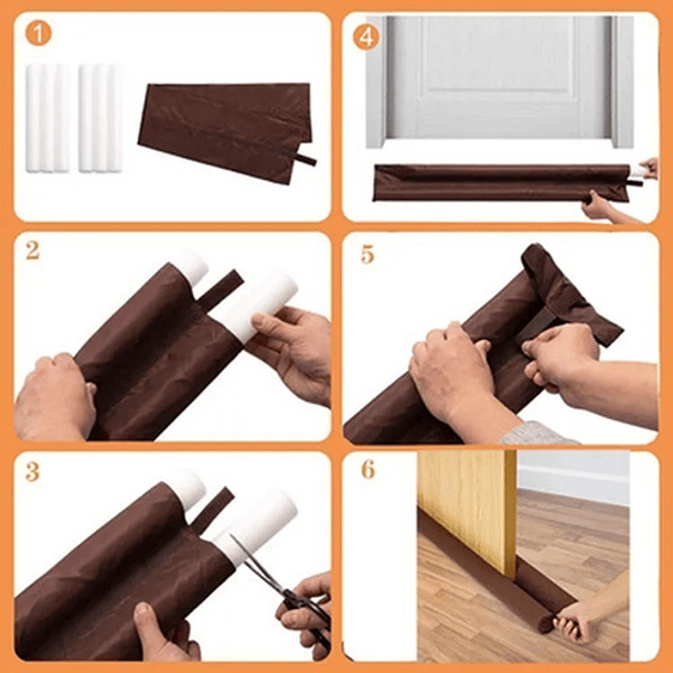 Pack X3 Cubre Puertas Aislante Temperatura Bichos Insectos 7