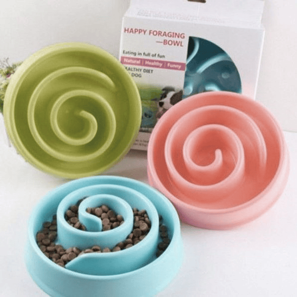 Plato Para Mascotas, Comedero Lento, Color 5