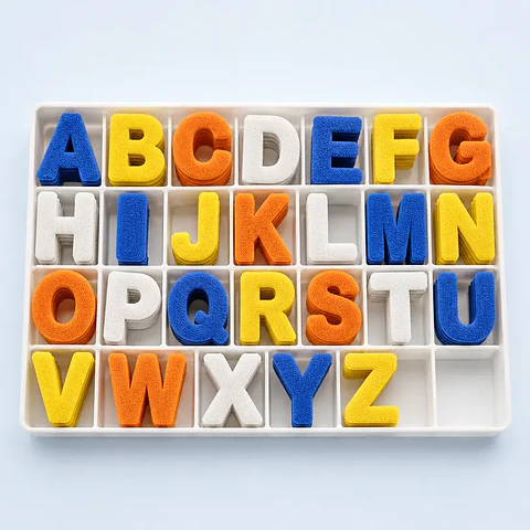 Letras móviles de velcro
