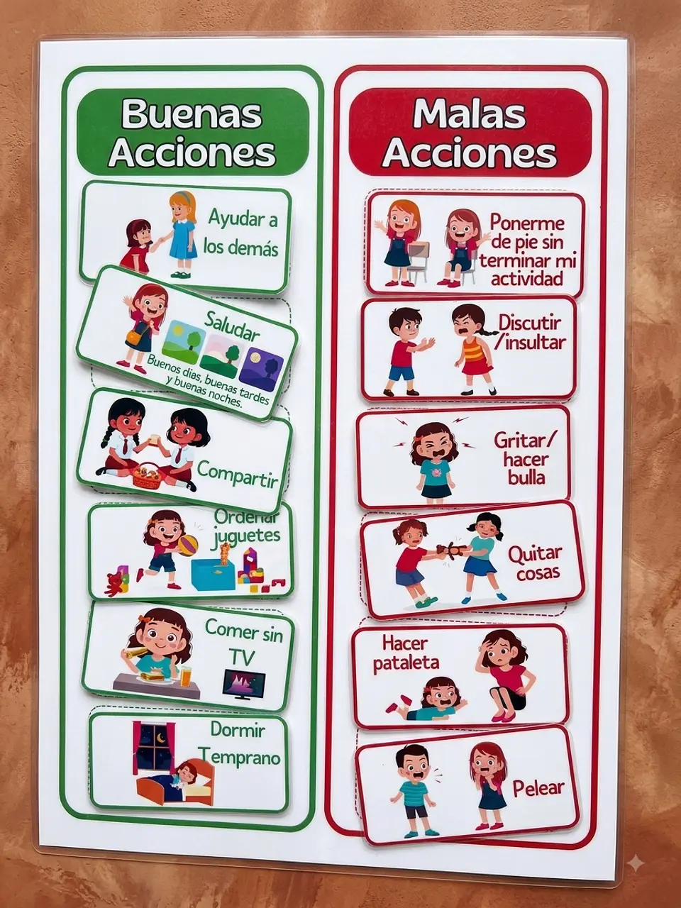 TABLERO DE BUENAS Y MALAS ACCIONES A3 1