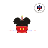 AG13AH - Mickey cumpleaños en apliqué