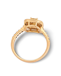 Anillo portofino con diamante amarillo bañado en oro