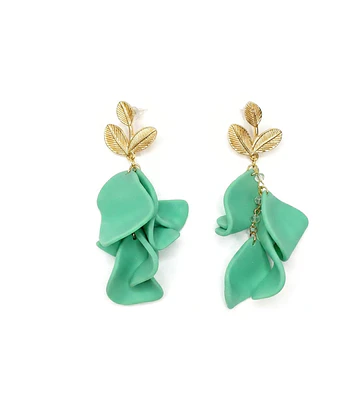 Aros pétalos verde