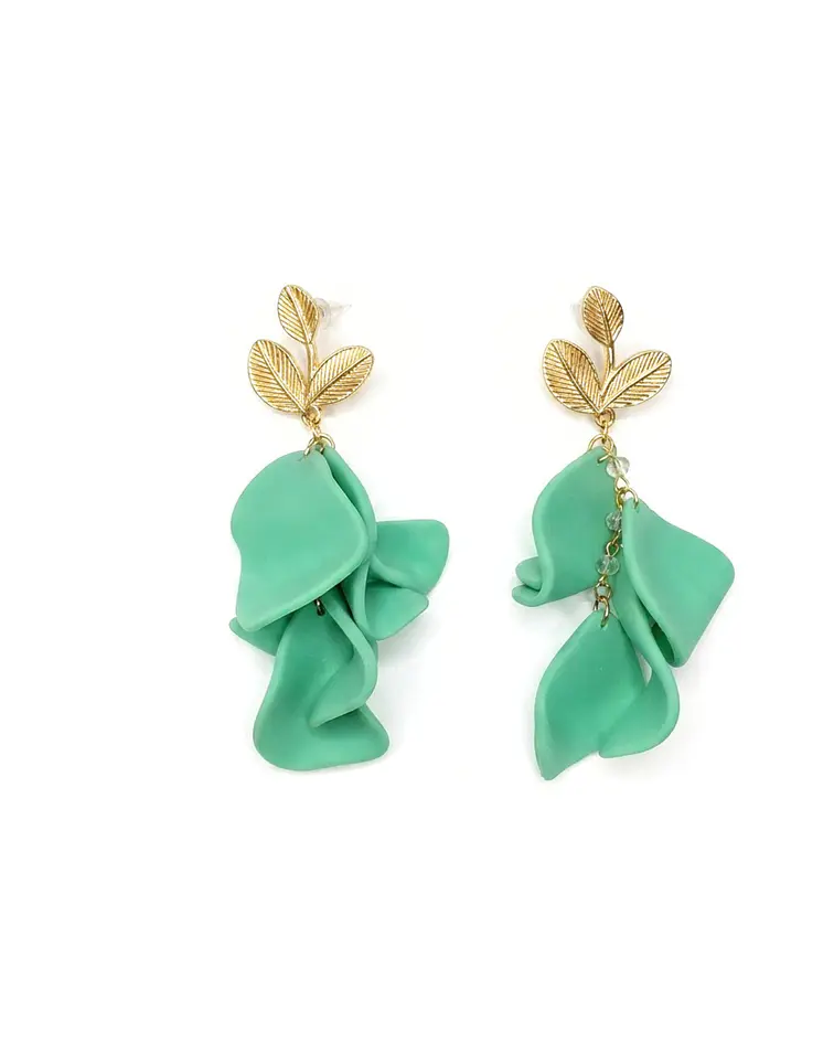 Aros pétalos verde