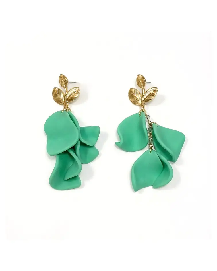 Aros pétalos verde