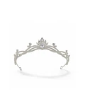 Corona de Novia de cristal de Luz Plateado