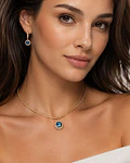 Conjunto Isabella calipso bañado en oro