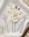 HORQUILLAS PEONIA CON HOJAS 3und.