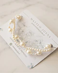 Pulsera de perla blanca cod.00010