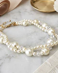 Pulsera de perla blanca cod.00010