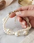 Pulsera de perla blanca cod.00010
