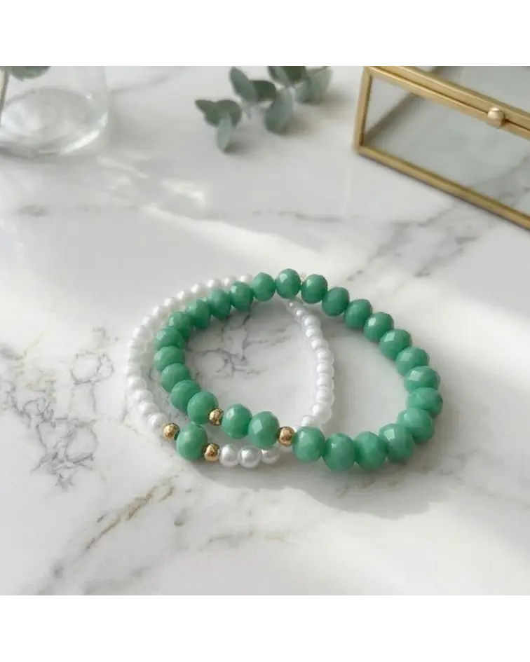 Conjunto Pulsera Verde cod.00016