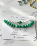 Conjunto Pulsera Verde cod.00016