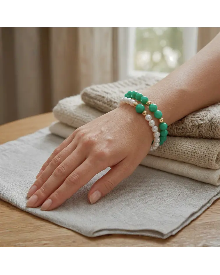 Conjunto Pulsera Verde cod.00016