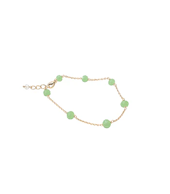 Pulseras de perla verde con cadena cod.00018