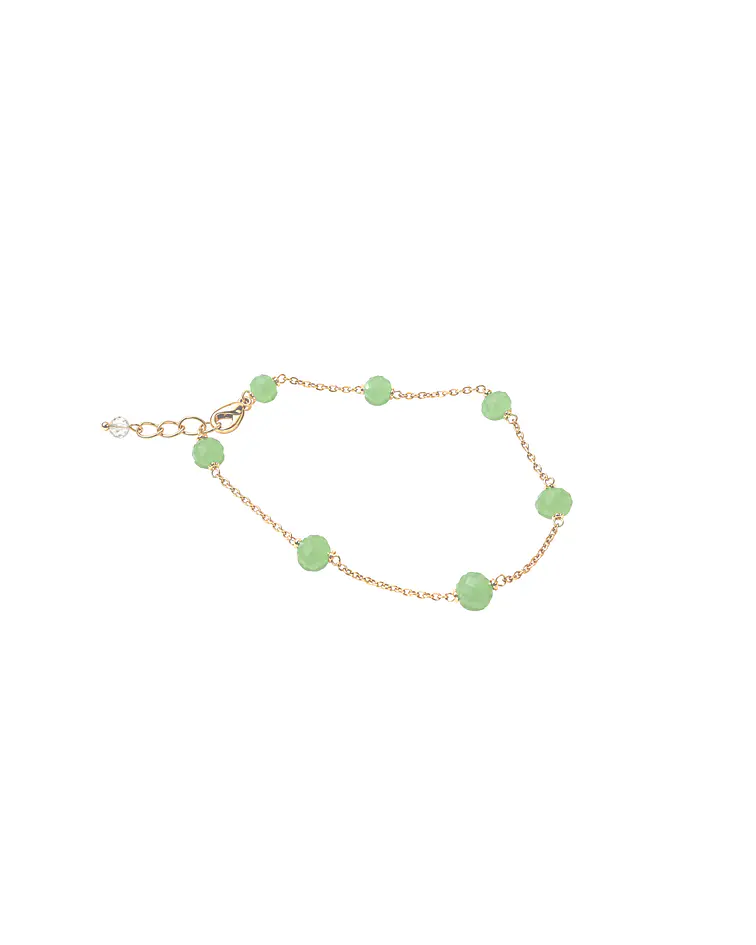 Pulseras de perla verde con cadena cod.00018