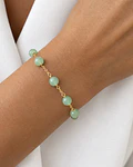 Pulseras de perla verde con cadena cod.00018