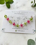Pulseras Fucsia & Oliva cod.00019