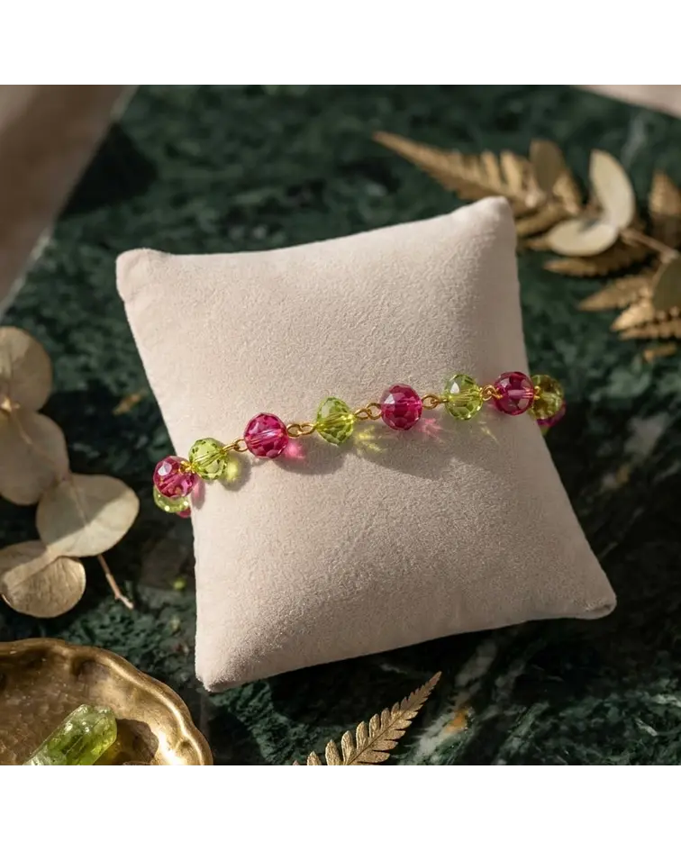 Pulseras Fucsia & Oliva cod.00019