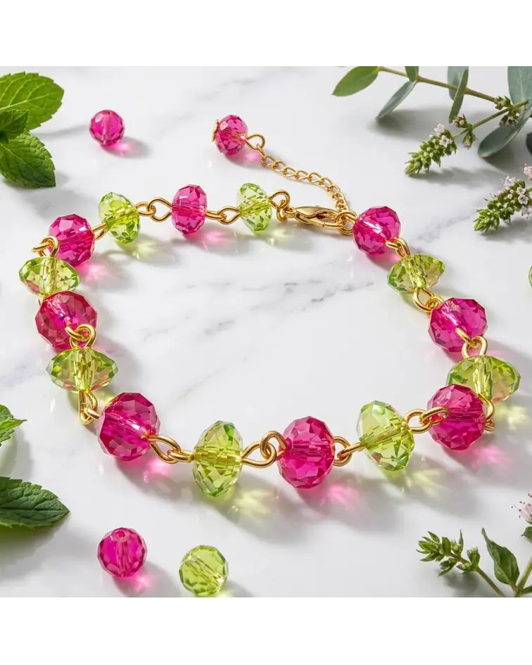 Pulseras Fucsia & Oliva cod.00019