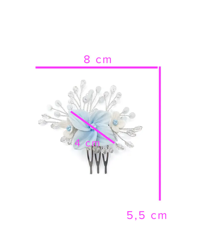 TOCADO HORTENSIA CELESTE 