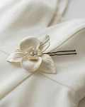 HORQUILLAS DE FLOR DE ORQUÍDEA BLANCA PORCELANA
