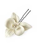 HORQUILLAS DE FLOR DE ORQUÍDEA BLANCA PORCELANA