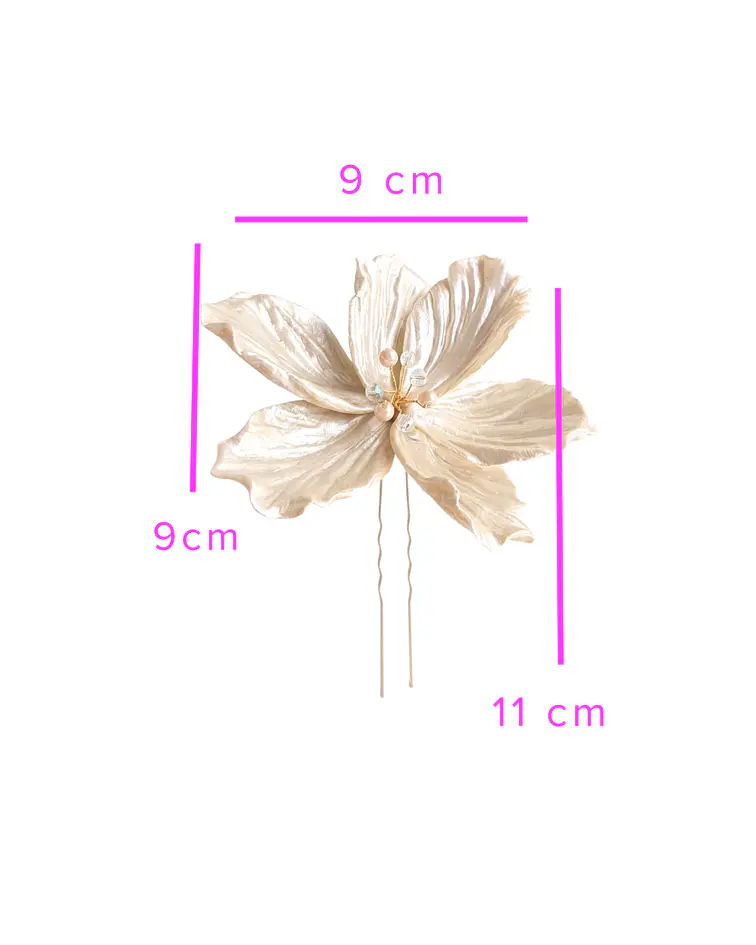 HORQUILLA MAGNOLIA MARFIL PERLADO