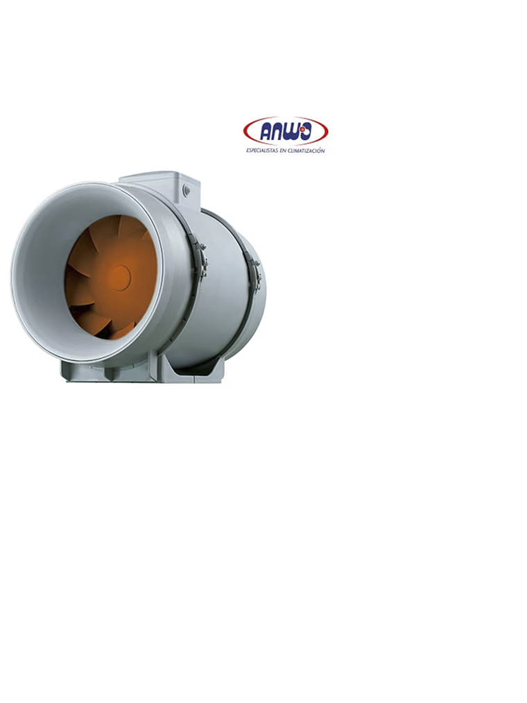 VENTILADOR EN LINEA CIRCULAR DE 2 VELOCIDADES DIAMETRO 200MM 2510 RPM MOTOR 220V QMAX 1.046M3H 1