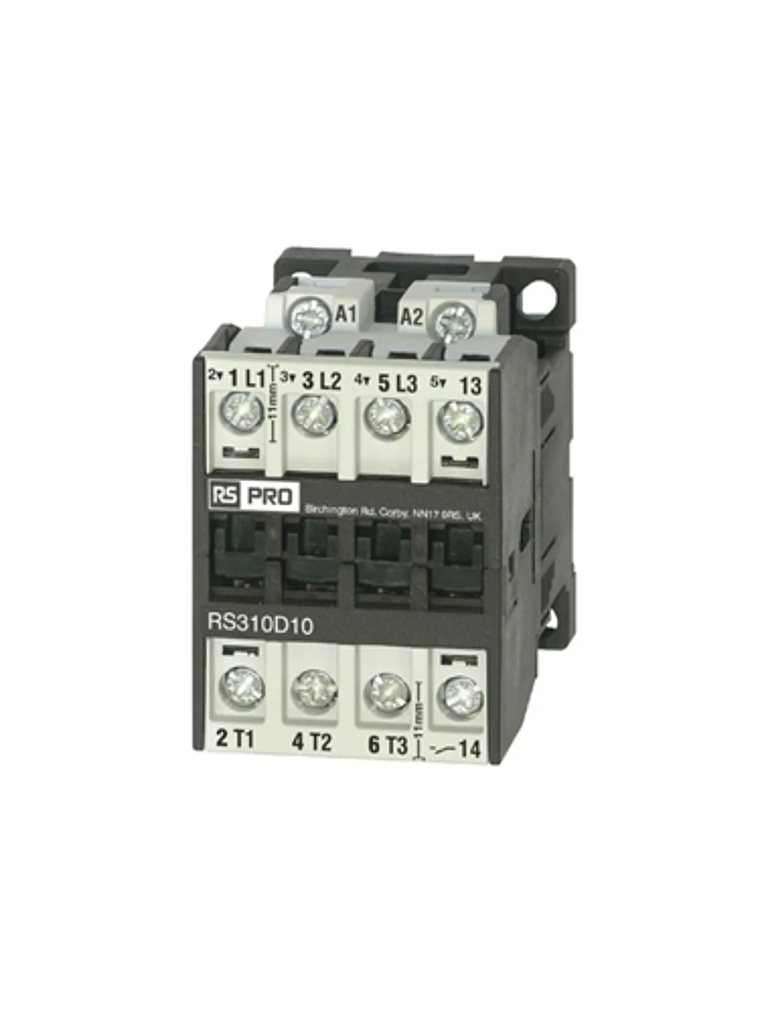 Contactor RS PRO de 3 polos, 18 A, bobina 110 V ca, 7,5 kW 1
